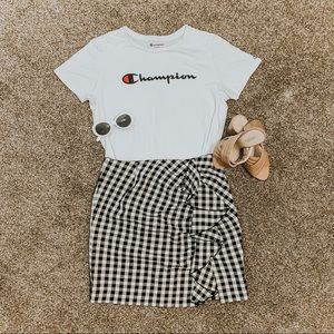 Gingham Skirt with Ruffles | H&M